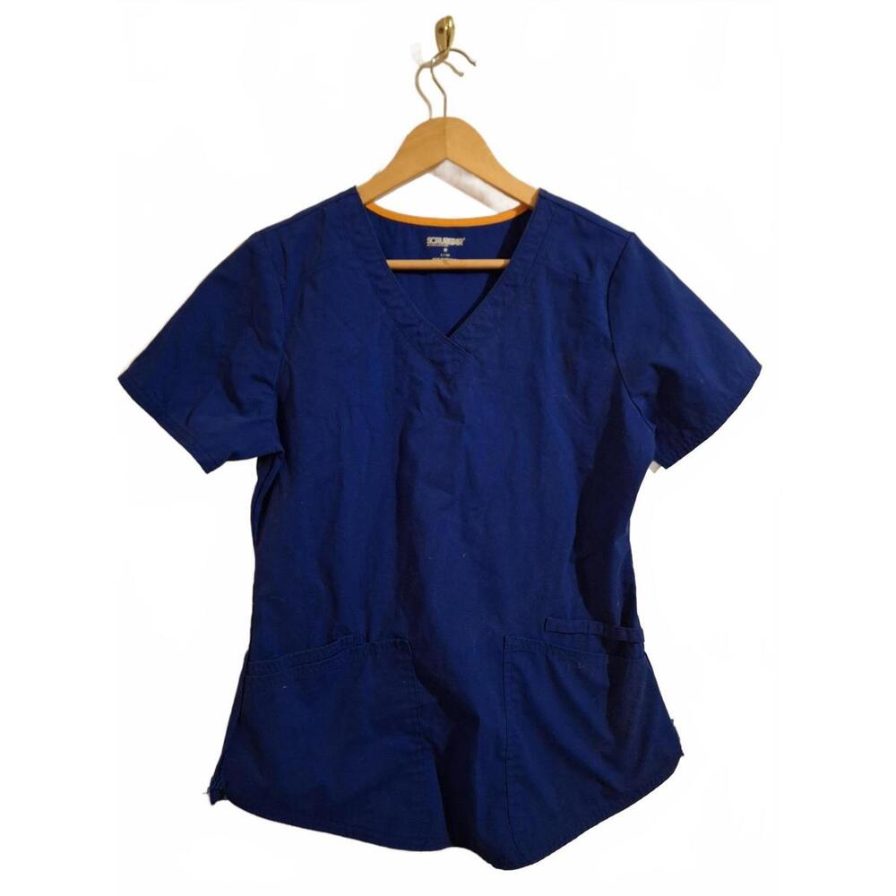 SCRUBSTAR Women’s Medical Scrub Top - Navy Blue - Size Small